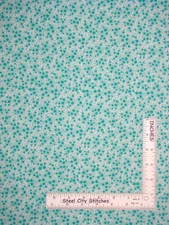 Wildflower Fields Floral Flowers Caribbean Blue Cotton Fabric Santee By The yard