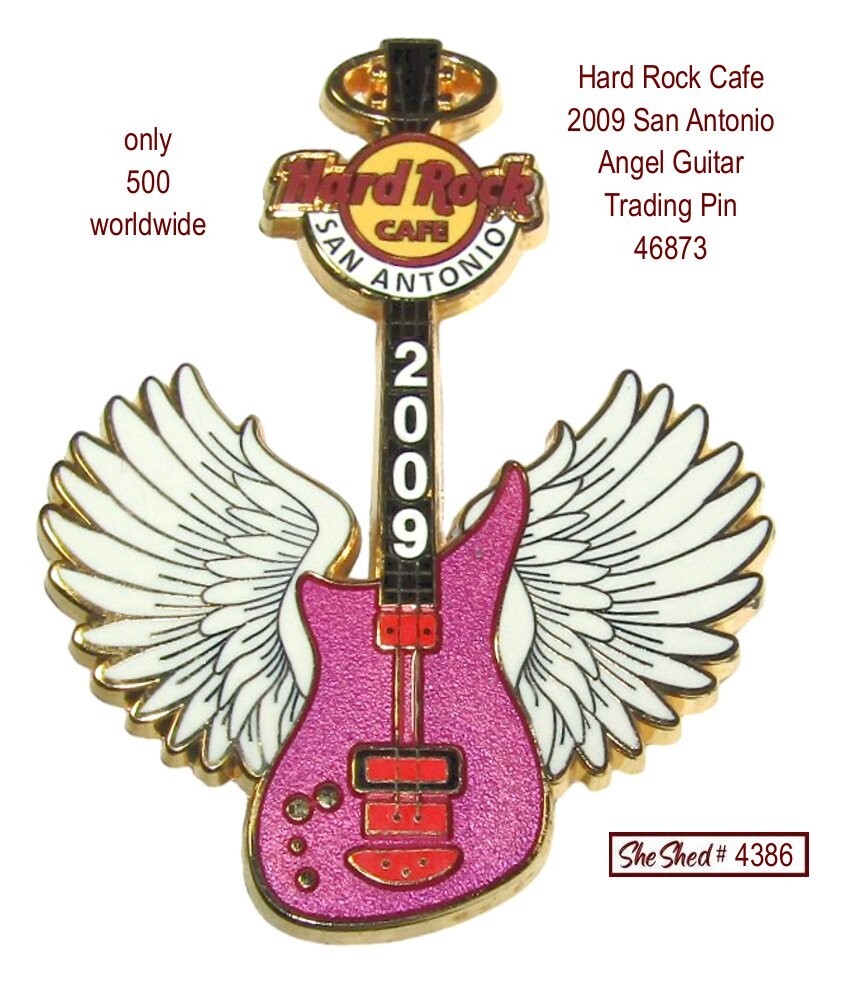 限定500 Hard Rock Cafe ニューヨーク ギター ピン バッジ New York Skyline Guitar Pin | Online Rock Shop