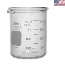 Heavy Duty Griffin 250mL Beaker - Durable Glass with Double Graduation Scale