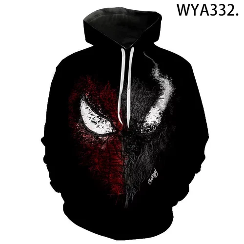 Venom And Spiderman 3D Hoodie