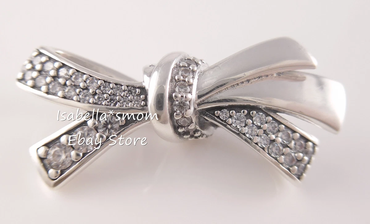 BRILLIANT BOW Genuine PANDORA Silver OVERSIZED Charm 797241CZ NEW Pick Packaging