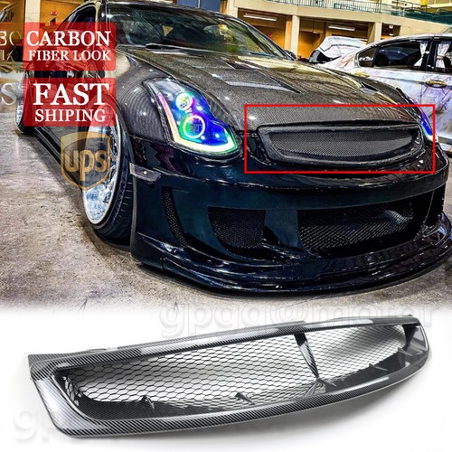 For 01-03 Honda Civic LX Dx EX 2Dr 4Dr Black Mesh Grille Hood Grill