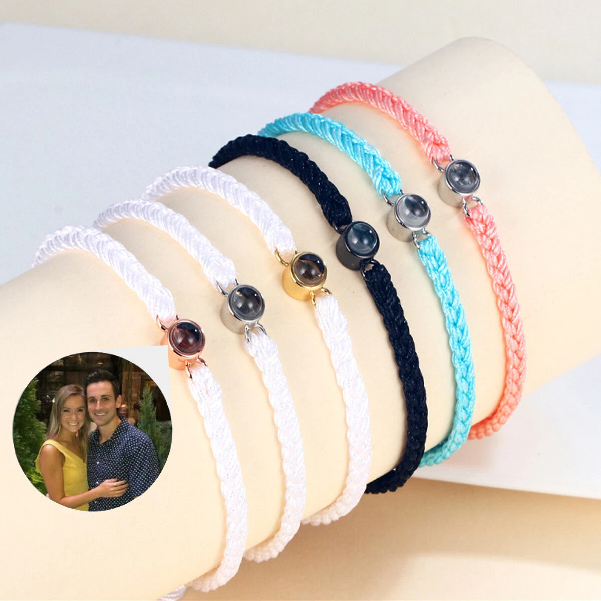 Custom Braided Photo Projection Bracelet – Perimade & Co.