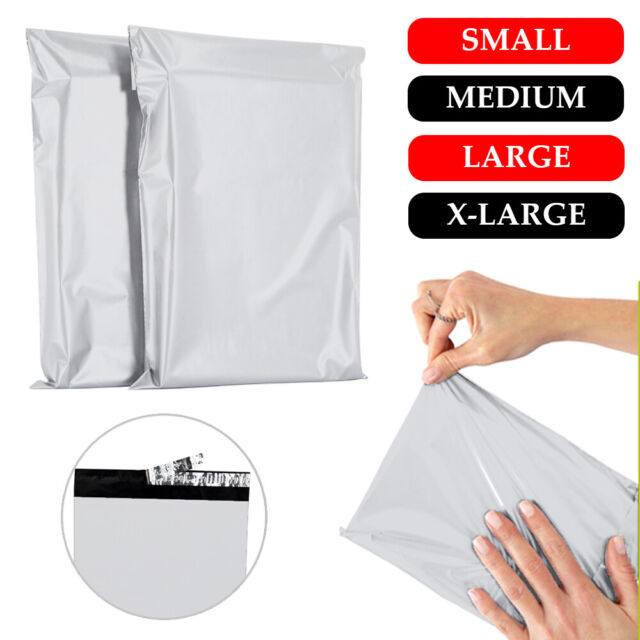 Premium Strong White Plastic Mailing Postal Poly Pack Postage Bags UK ALL SIZES