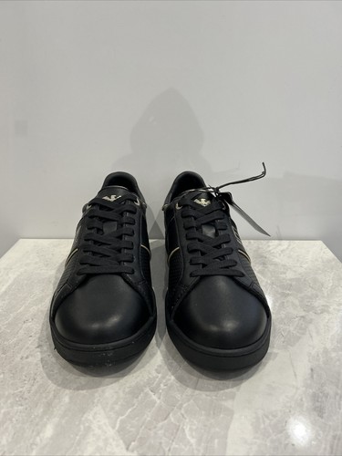 mens ARMANI classic performance leather sneakers size uk7 eu40 2/3 RRP:£140 #727 - Picture 2 of 8
