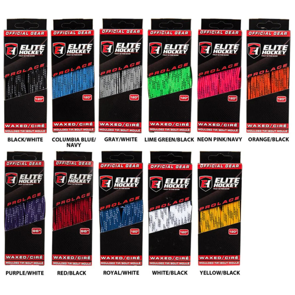 Elite Hockey Prolace Waxed Hockey Skate Laces | Wax Lace Black