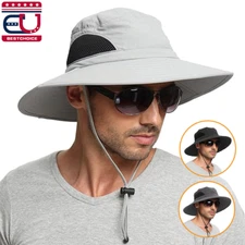Unisex Bonnie Bucket Hat Wide Brim Breathable Sun Mesh Cap UV Protection Outdoor