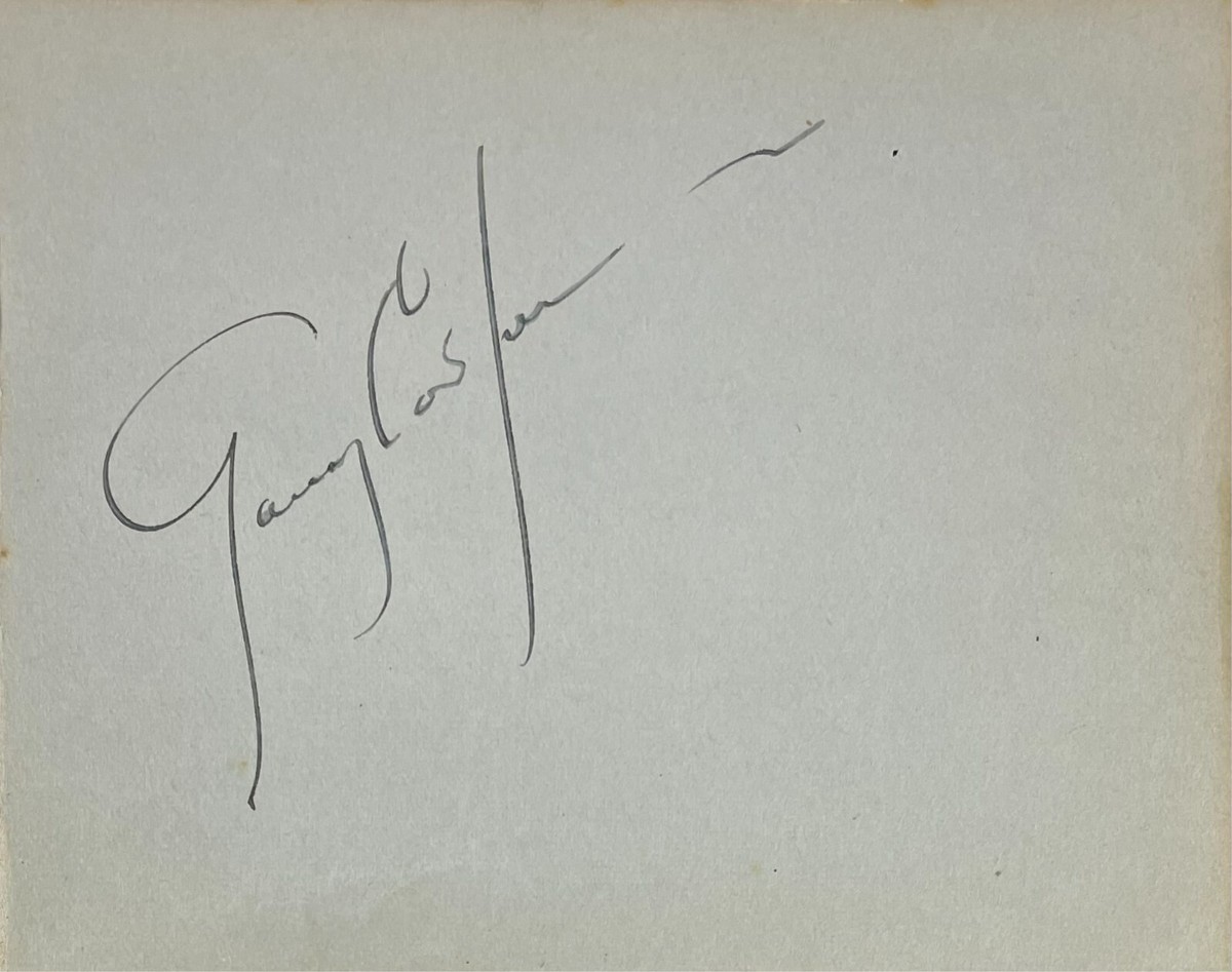アート・デザイン・音楽 GARY COOPER GARY COOPER Signed Autographed 4