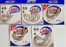 Eagle Claw Lazer Sharp Circle Sea Fishing Hook Sizes 2/0-8/0  choose  