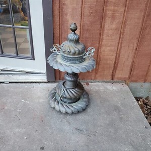 Antique 32" Brass Brasier Burner Heater Insense Ornate Patina Buddhist 