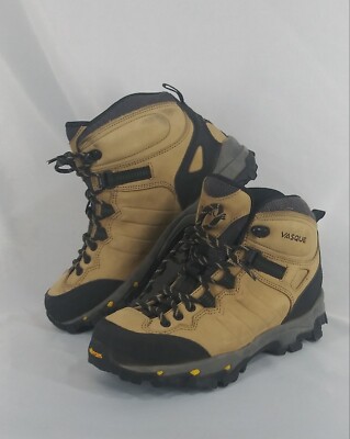 Mens Vasque Hiking Boots Light Brown Tan Leather Vibram 