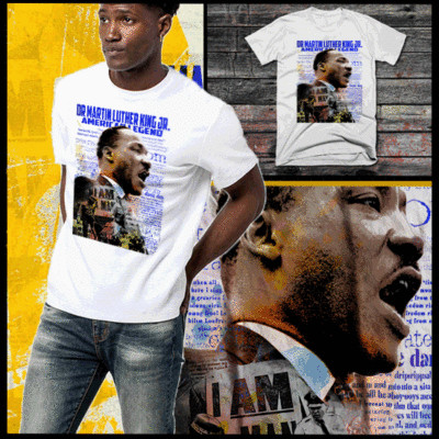 Martin Luther King T-Shirt Colorful Abstract art MLK Black History Pan-African 