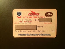 Chevron/Standard Oil Company of California 1956 Vintage Collectors credit card