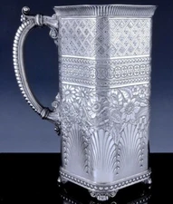 1870 Victorian JAMES W. TUFTS Quadruple Silver Plate Pitcher - Superb Condition
