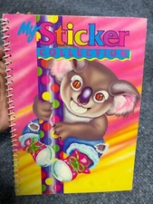 Vintage LISA FRANK Koala sticker album Collection Book & VTG Stickers Inside