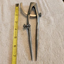Vintage Millers Falls 7" Wing Dividers/Compass - used