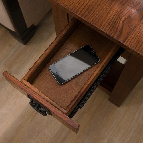 Mission Impeccable 17 in. W x 25 in. D Medium Oak Rectangle Wood End/Side Table - Picture 2 of 12