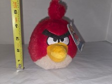 Commonwealth Toy Angry Birds Red Bird Plush Stuffed Animal Small 2010 With Tags