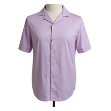 NEW Murano Liquid Luxury Men's XLT Purple Short Sleeve Button-Down Shirt