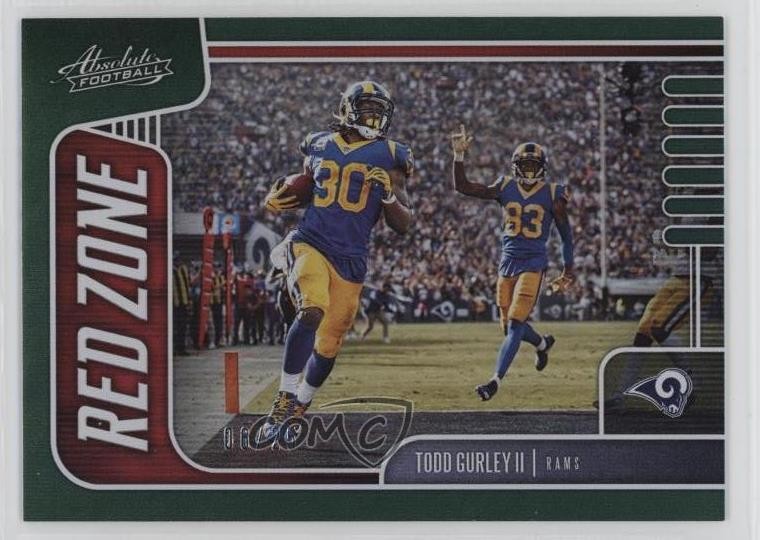 2019 Panini Absolute Red Zone Green Spectrum 6/25 Todd Gurley II #2 4f5