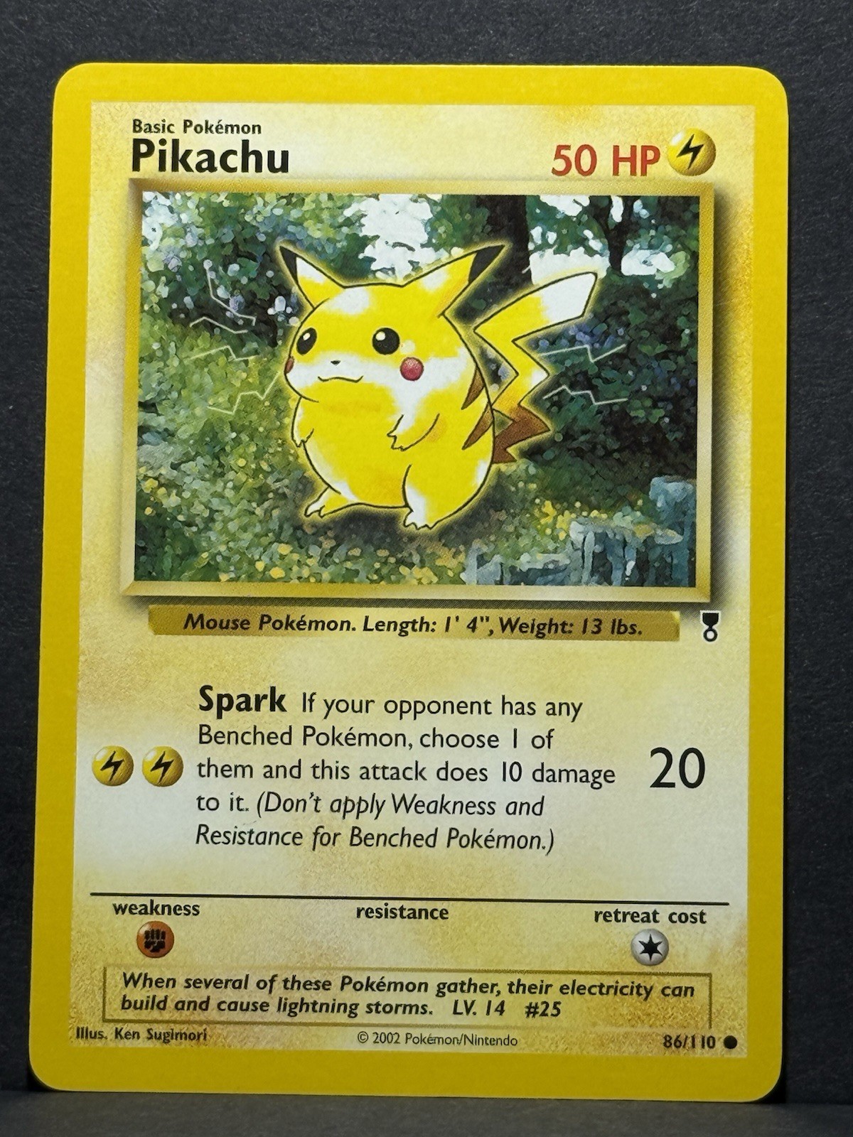 Pokémon Pikachu TCG Legendary Collection Card 86/110 Regular Common NM