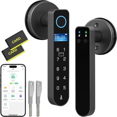 Eseesmart Fingerabdruck Türschloss mit Bildschirm, Tastatur RFID Bluetooth Smart Door