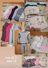 Lot/Mixed brands of toddler girl clothing. Size 3T