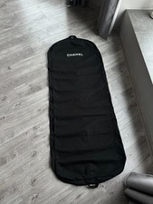 Chanel Black Canvas Long Travel Garment Cover Bag