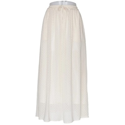 H&M, Maxirock, Größe: 36, Beige, Polyester, Gepunktet, Damen #gno
