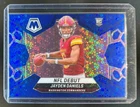 2024 Mosaic Jayden Daniels RC No Huddle Blue Prizm NFL Debut #50/75 Commanders
