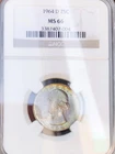 *1964 D WASHINGTON QUARTER* *NGC MS 66* *RAINBOW TONED* NR #G3985