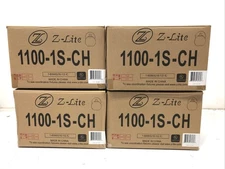 LOT OF 4 Z-Lite Neoma 1-Light Chrome Wall Sconce Light Opal Glass 1100-1S-CH