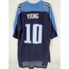 Reebok Tennessee Titans Vince Young #10 NFL Jersey XL Football Mesh Blue