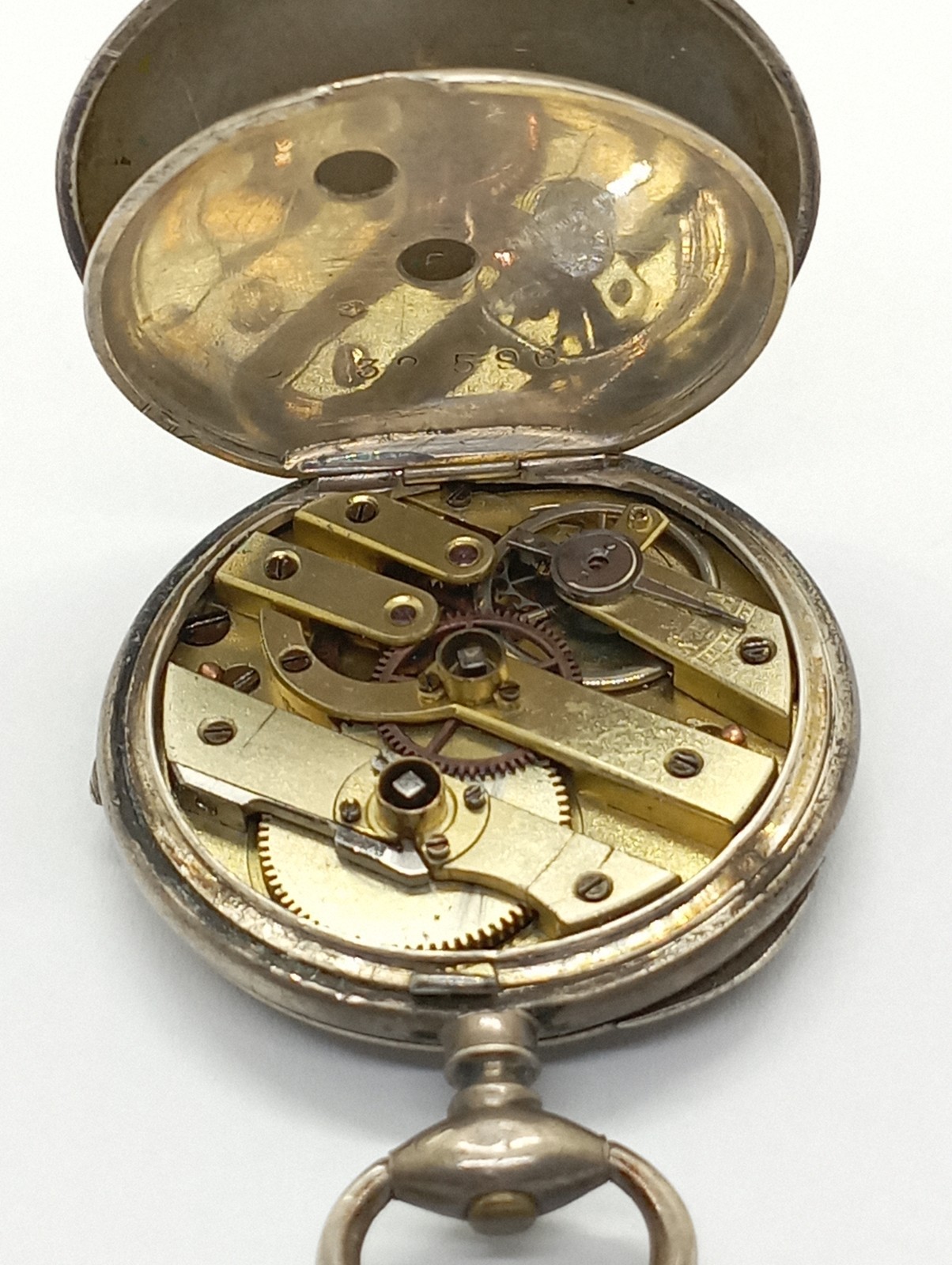 Antique Small KEY WIND SOLID SILVER POCKET WATCH … - image 17