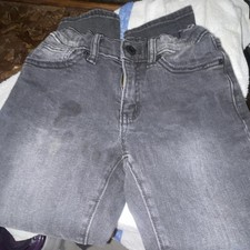 Old Navy Boys Skinny Jeans Gray Solid Denim Button Closure Size 8