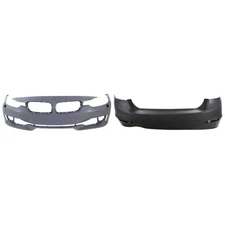 Front Rear Bumper Covers Set For 2012-2015 BMW 328i Base Sedan