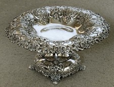 Tiffany Sterling Silver Tazza c1895 RAISED SHELL & FLORAL