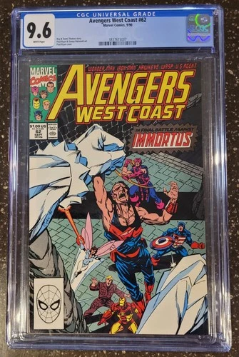 1990 Avengers West Coast #62 CGC Graded 9.6 Near Mint+