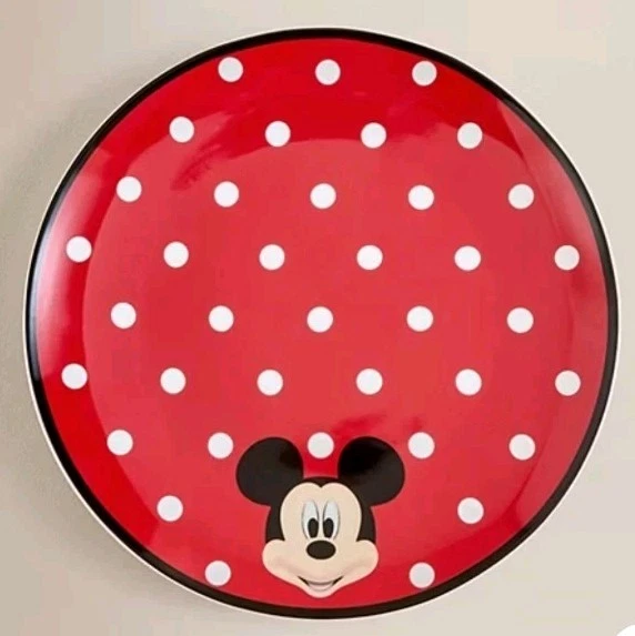 Disney MICKEY MOUSE Red Polka Dot Set of 4 Ceramic Side Plates - Image 3 of 3