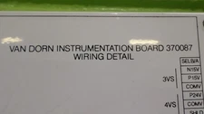 VAN DORN CO. 370087 INSTRUMENTATION BOARD  UNMP