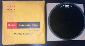 Kodak Safelight Filter Wratten Series 0A Glass Filter 5 1/2" Diameter