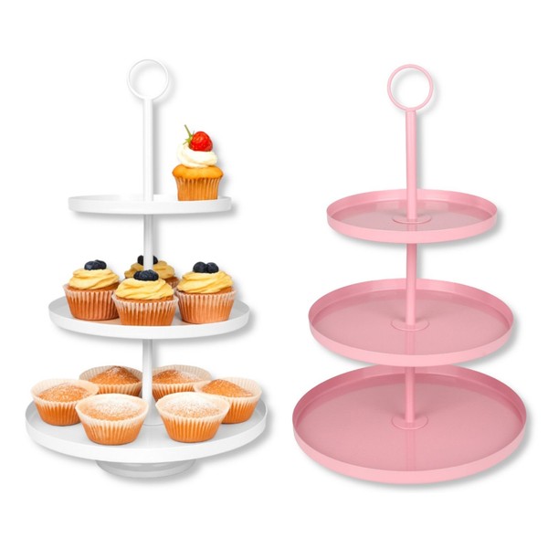 4X Metall Etagere 3 Etagen ServierstäNder KuchenstäNder GebäCkstäNder Tischdeko-image