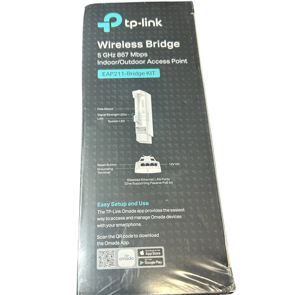 TP-Link EAP211-Bridge KIT Single Band IEEE 802.11 ac 867 Mbit/s Wireless SEALED - Image 3 of 4