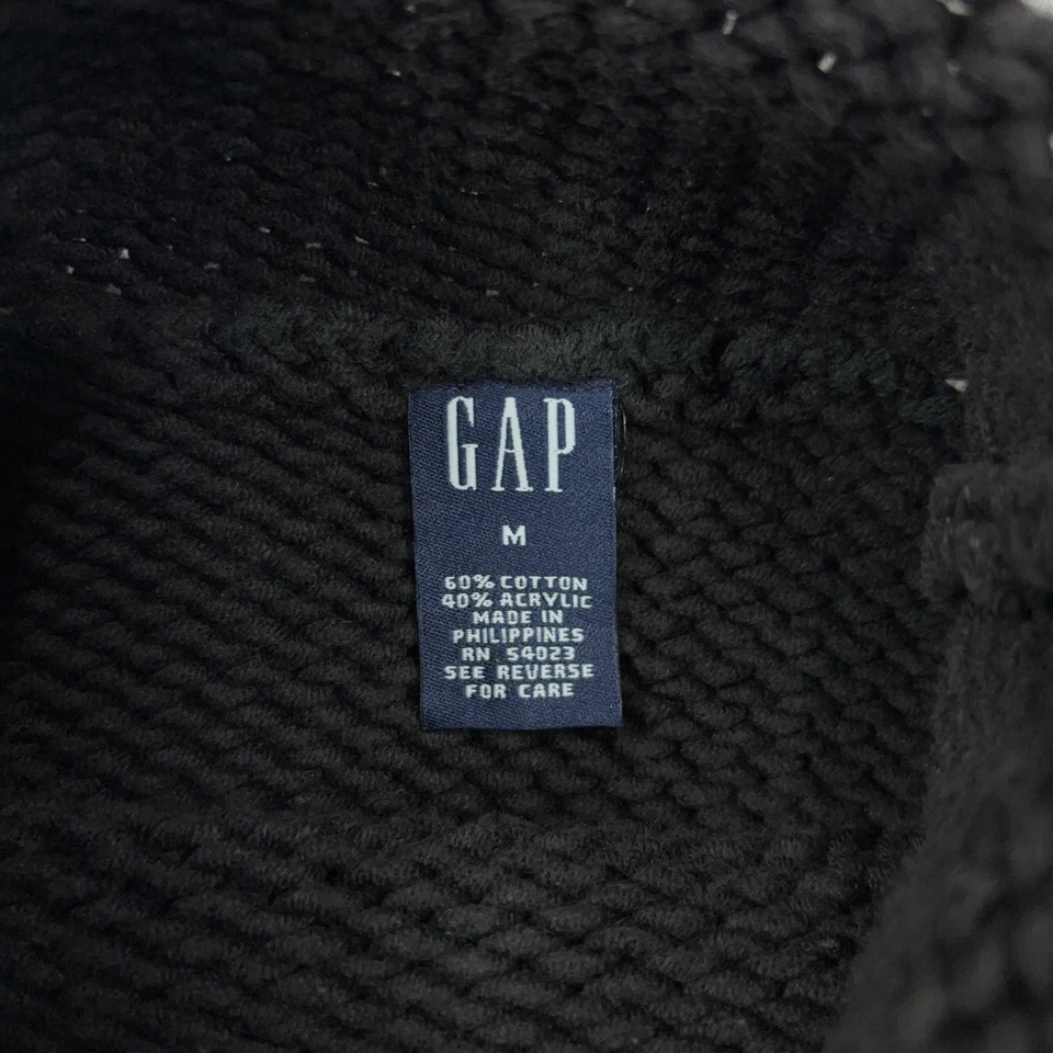 Gap Sweater Womens Medium Black Roll Neck Knit Fisherman Heavy Rolled Hem M - Image 2 of 4