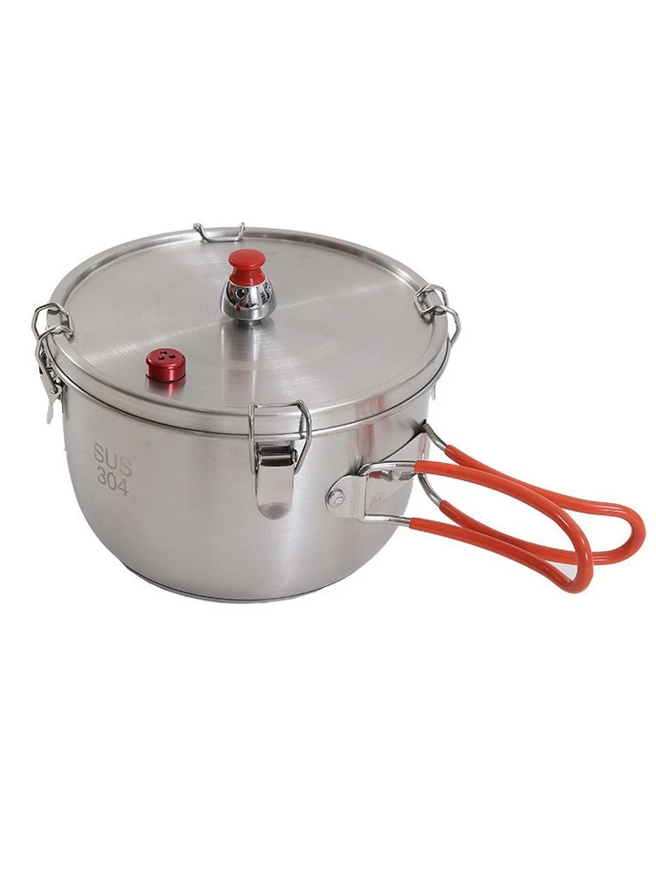 2500ml Outdoor Micropressure Fast Cooking Pot 304 Stainless Steel Mess Tin Bowl - Image 2 of 4