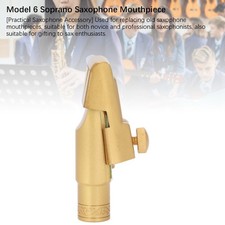 Soprano Saxophone Mouthpiece Model 6 Gold Plated Brass B Flat Soprano Sax