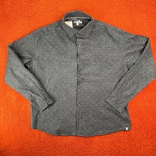 PETER MILLAR Mens XL Cotton Button Down Shirt Iron Gray NEW