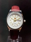 Seiko automatic Refurbished vintage White  dial Men's wrist watch free shipping
