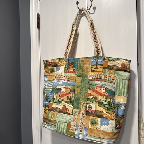 Paul Brent Large Tote Beach Bag Canvas Vibrant Coastal Artsy Design High Quality - Picture 1 of 10