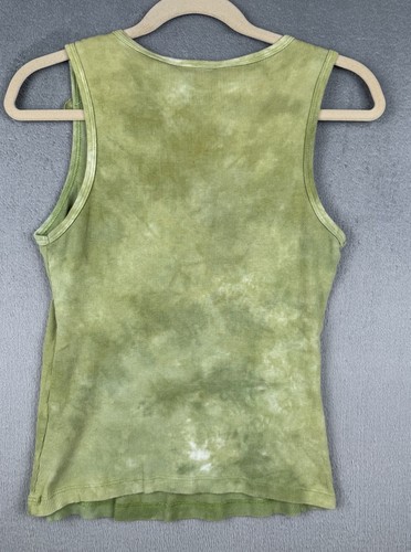 Harley Davidson Women’s Green Tie Dye Tank Top Shirt Rhinestones Bling Sz Large - Picture 7 of 7